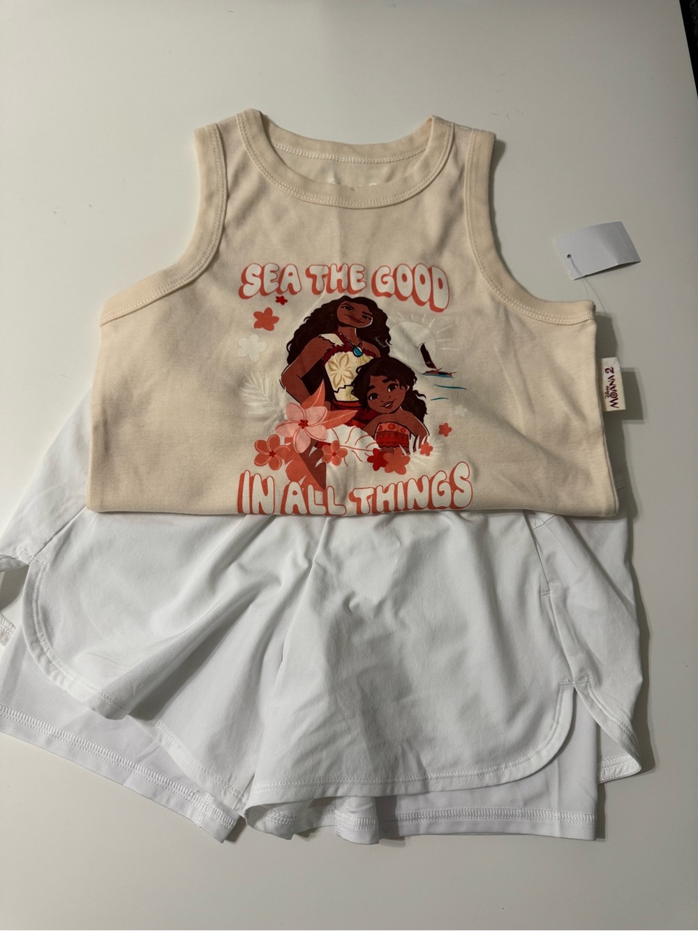 Set of Moana Tank Top - Athletic white skort